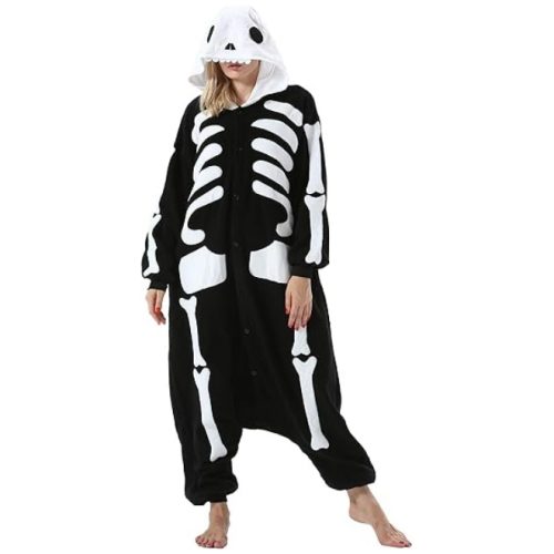 Halloween Christmas Skeleton Mens Womens Onesie Costumes Kigurumi