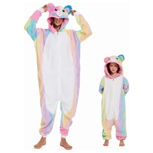 Halloween Christmas Multicolora Bear Mens Womens Onesie Costumes Kigurumi